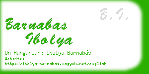 barnabas ibolya business card